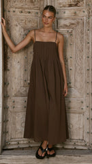 Stayla Maxi Dress - Chocolate