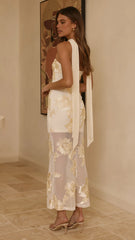 Veya Strapless Maxi Dress - Yellow