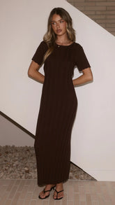 Mari Maxi Dress - Chocolate