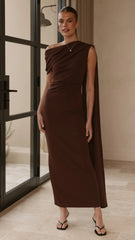 Delilah Maxi Dress - Chocolate