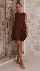Tashia Mini Dress - Chocolate