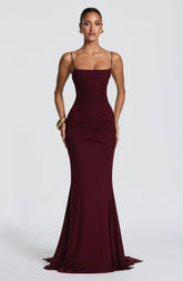 Zaria Gown - Cherry Lacquer