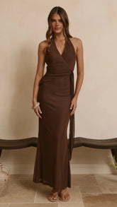 Joslin Maxi Dress - Chocolate