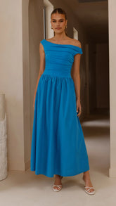 Immy Midi Dress - Blue