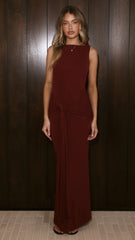 Kalaia Maxi Dress - Wine
