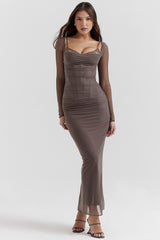 smoke maxi dress