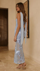 Veya Strapless Maxi Dress - Blue