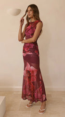 Delara Maxi Dress - Fuchsia