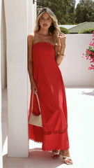 Sandra Maxi Dress - Red