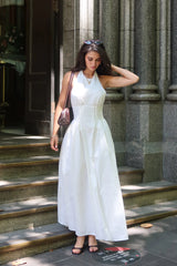 El Corazon High Halterneck Maxi Dress White