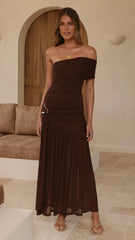 Dalia Maxi Dress - Chocolate