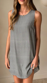 Zoelyn Mini Dress - Black Gingham