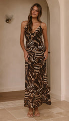 Sharn Maxi Dress - Chocolate Zebra