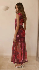 Delara Maxi Dress - Fuchsia