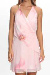 Linger Open Back Mini Dress Lily Pink