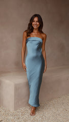 Gisele Maxi Dress - Steel Blue
