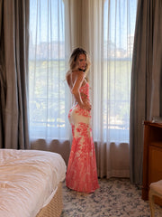 POPPI MAXI DRESS - CORAL TAPESTRY