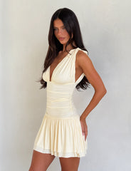 HALONA MINI DRESS - CREAM