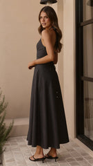 Skye Maxi Dress - Steel Grey