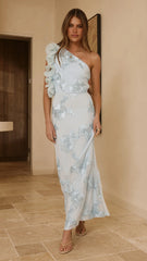 Darlee Maxi Dress - Baby Blue Floral