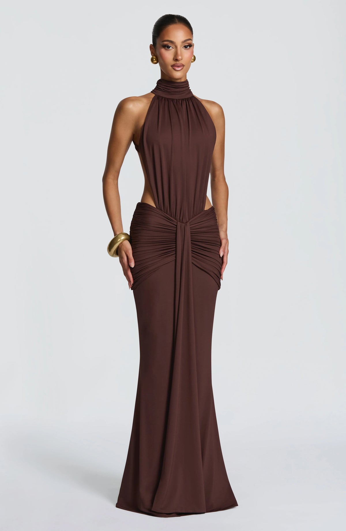 Thekla Maxi Dress - Plum Brown