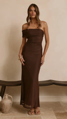 Ria Maxi Dress - Chocolate