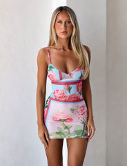 JULIANNA MINI DRESS - POSTCARD FLORAL
