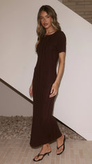 Mari Maxi Dress - Chocolate