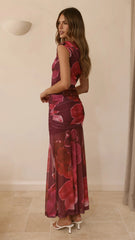 Delara Maxi Dress - Fuchsia