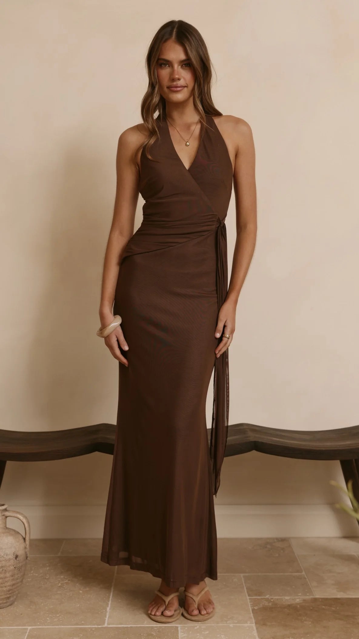 Joslin Maxi Dress - Chocolate