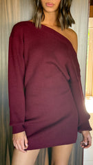 Lena Mini Dress - Wine