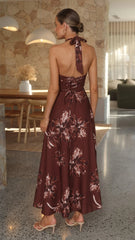 Skye Maxi Dress - Chocolate Flower