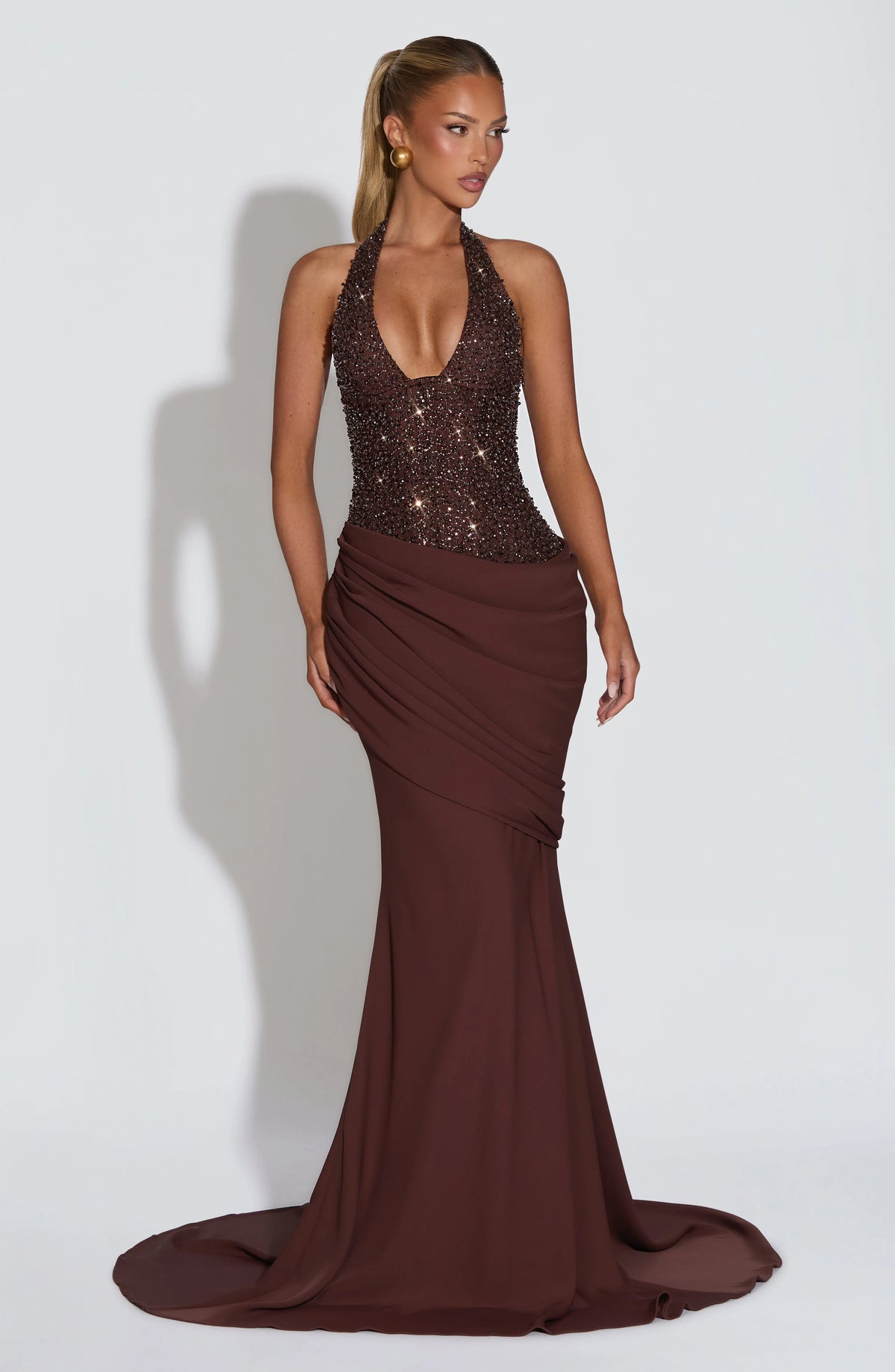 Taylor Gown - Plum Brown