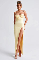Alora Maxi Dress - Lemon
