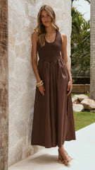 Amira Maxi Dress - Chocolate