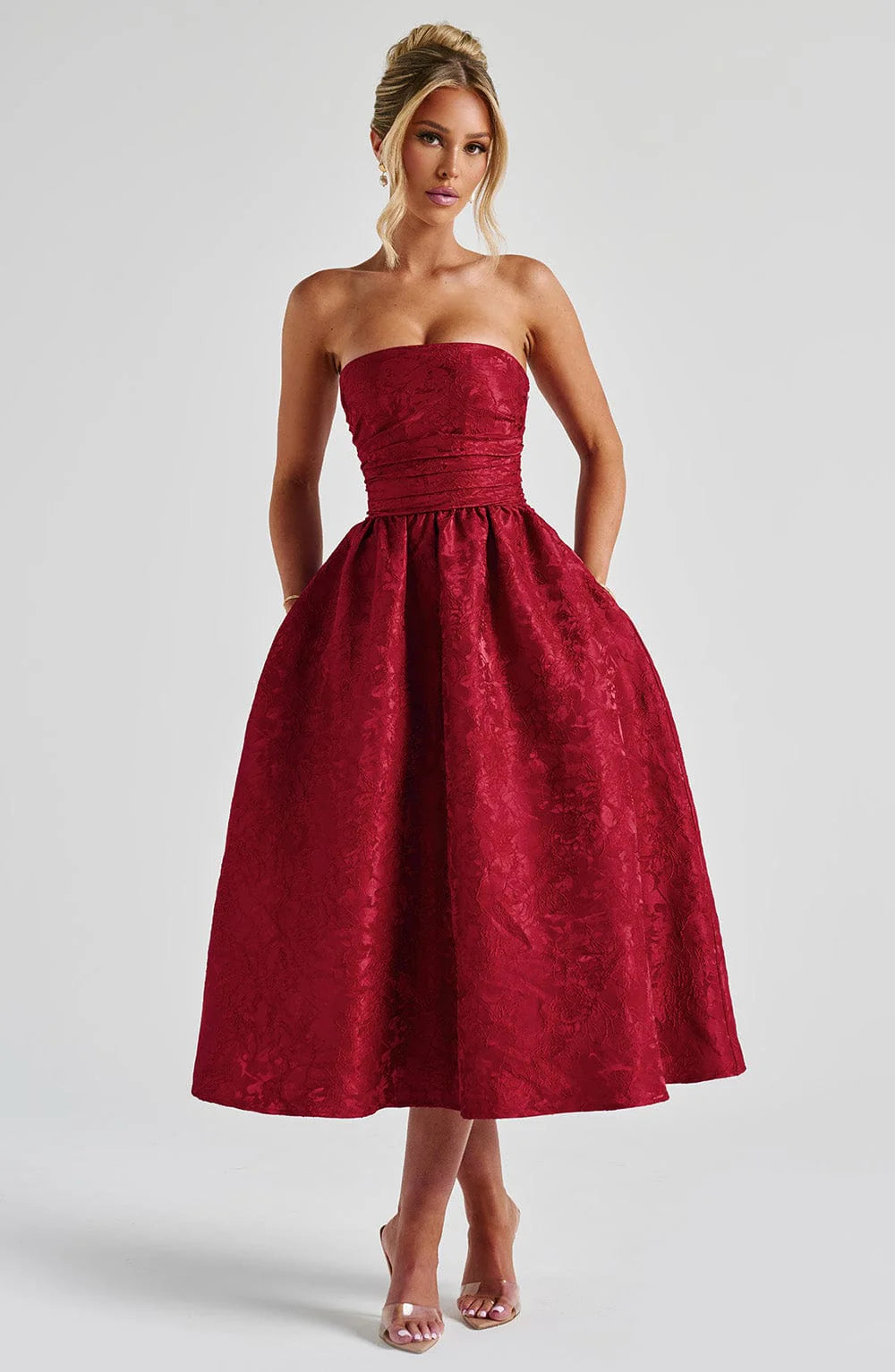 Saoirse Midi Dress - Red