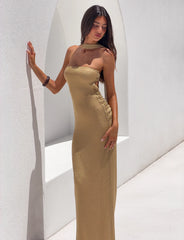 DANIELA SCARF DRESS 2.0 - GOLD