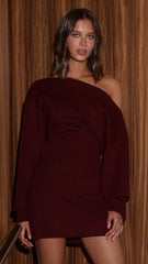 Lena Mini Dress - Wine