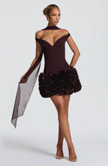Aveta Mini Dress - Plum