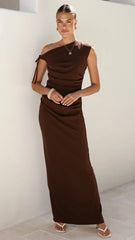 Lealah Maxi Dress - Chocolate