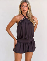 NATASHA DRESS - CHOCOLATE