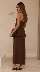 Aaliyah Maxi Dress - Chocolate