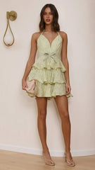 Riana Mini Dress - Lime