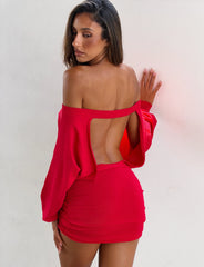 JANINE MINI DRESS - RED
