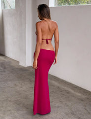 EVANNA MAXI DRESS - BERRY
