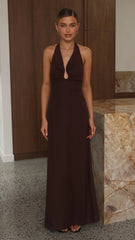 Larna Maxi Dress - Chocolate