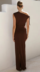 Lealah Maxi Dress - Chocolate
