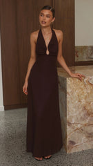 Larna Maxi Dress - Chocolate